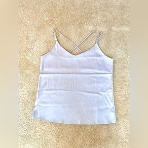 Purplish Silver Satin Blouse